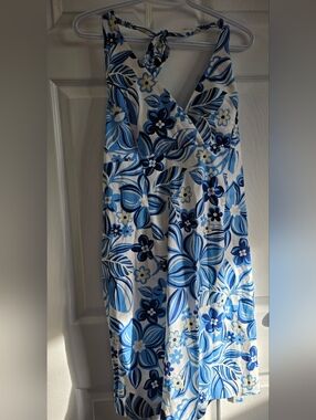 Reitmans Blue and White Floral Midi Dress